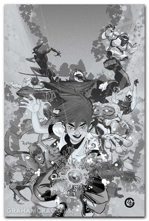 Ben 10 #1 (2026) cover m rouleau line art virgin variant