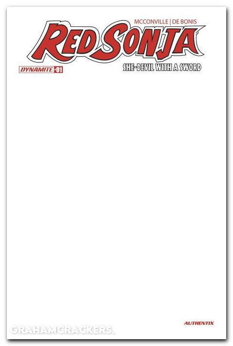 Red Sonja She Devil With A Sword #1 (2026) cover f blank authentix variant
