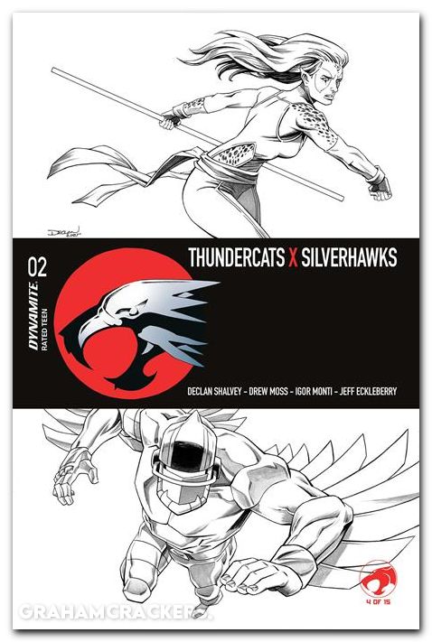 Thundercats X Silverhawks #2 (2026) cover l shalvey line art variant