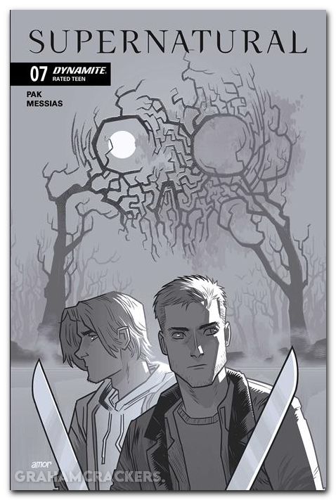 Supernatural #7 (2025) cover j amor line art variant