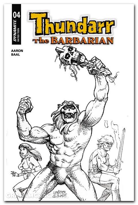 Thundarr The Barbarian #4 (2026) cover l linsner line art variant