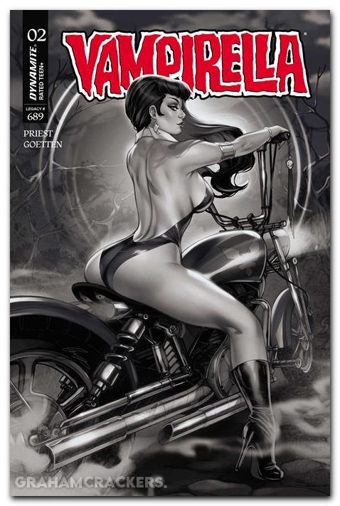 Vampirella #2 (2026) cover m chatzoudis b&w variant