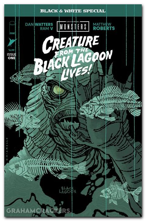Universal Monsters Creature From The Black Lagoon Lives Black And White Special #1 (2026) cover b chiarello variant