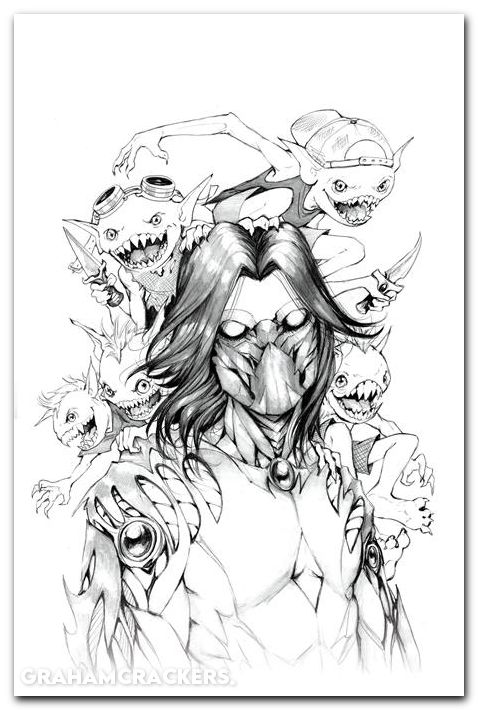 Darkness #5 (2025) cover d derrico b&w variant