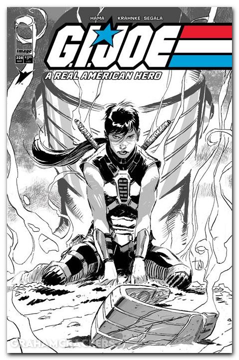 GI Joe A Real American Hero #328 (2023) cover b weeks b&w variant