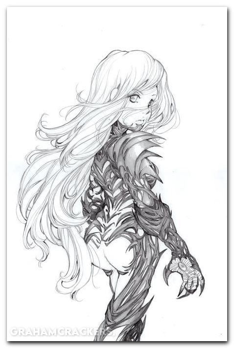 Witchblade #21 (2024) cover d derrico b&w variant