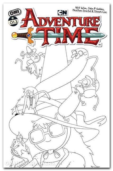 Adventure Time #13 (2025) cover e winn b&w variant
