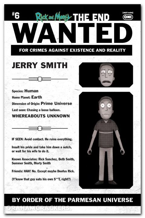 Rick And Morty The End #6 (2025) cover c murphy most wanted variant