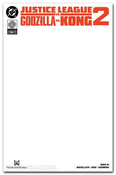 Justice League Vs Godzilla Vs Kong 2 #1 (2025) cover f blank variant