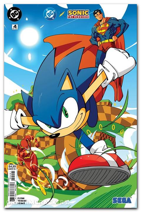 DC X Sonic The Hedgehog #4 (2025) cover b di nicuolo variant