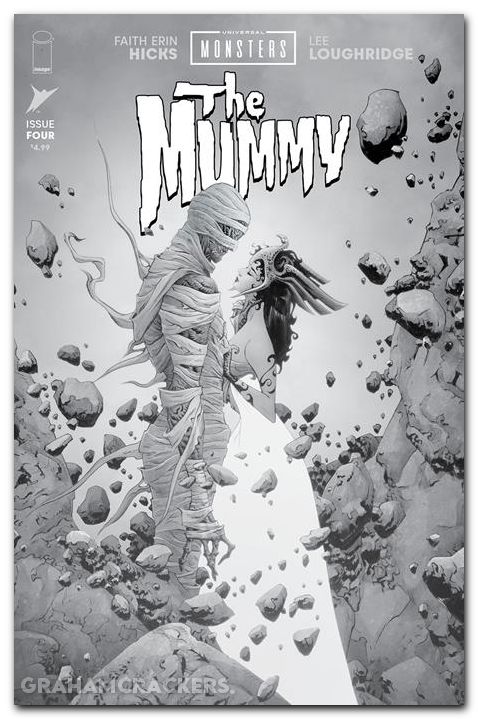Universal Monsters The Mummy #4 (2025) cover d lee classic horror b&w variant