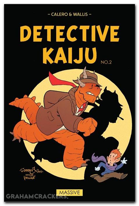 Detective Kaiju #2 (2025) cover b sommariva tin tin homage variant