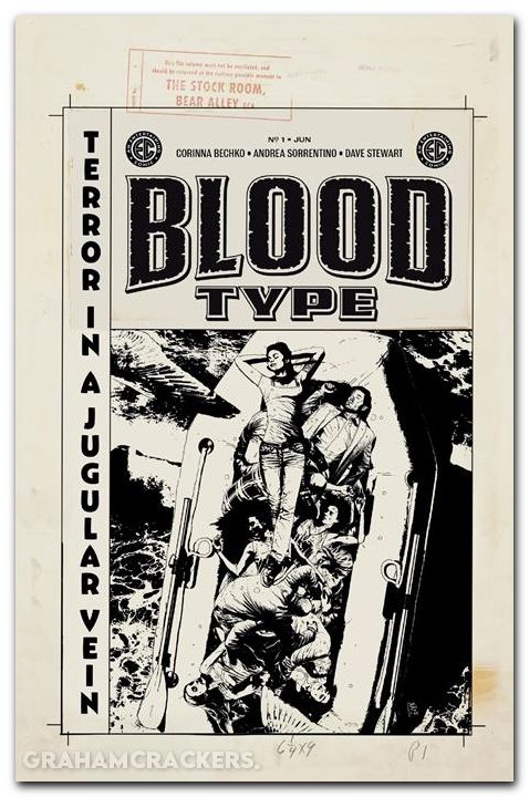 EC Blood Type #1 (2025) cover e sorrentino b&w artist edition variant