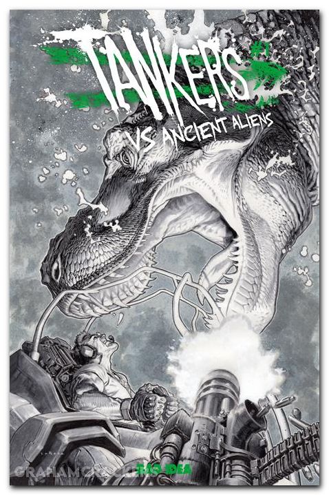 Tankers Vs Ancient Aliens #1 (2026) cover g larosa b&w variant