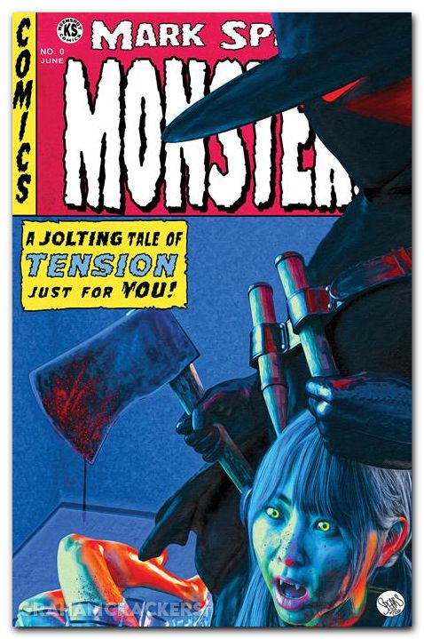 Mark Spears Monsters #0 (2026) deluxe edition cover c spears crime suspen stories 22 homage variant