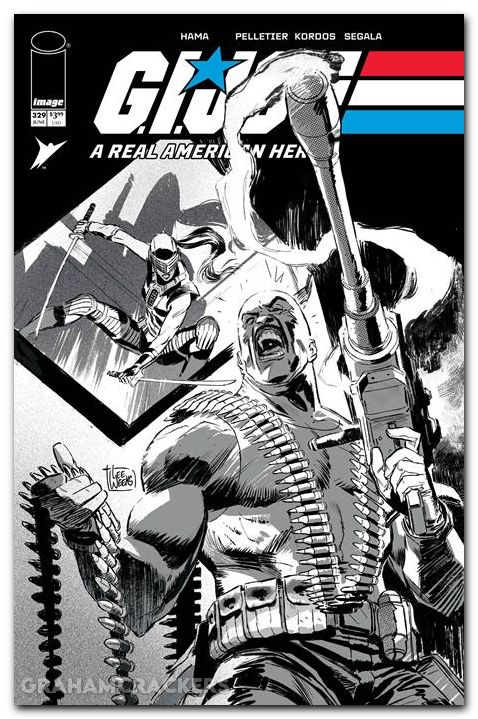 GI Joe A Real American Hero #329 (2023) cover b weeks b&w variant