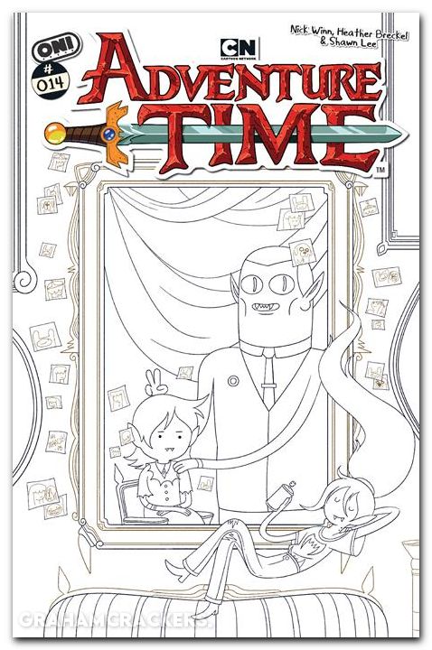 Adventure Time #14 (2025) cover e winn b&w variant