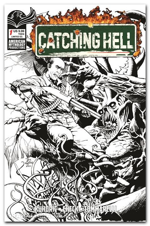 Catching Hell #1 (2026) cover f martinez b&w variant