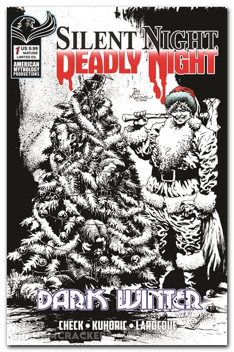 Silent Night Deadly Night Dark Winter #1 (2026) cover f martinez b&w variant