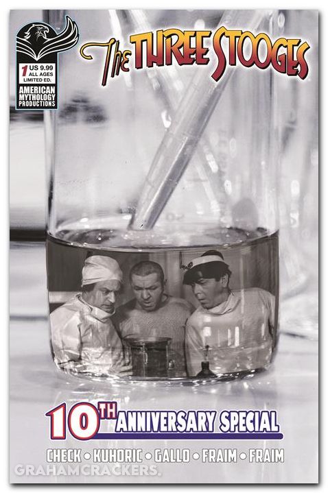 Three Stooges American Mythology 10th Anniversary #1 (2026) cover d b&w photo variant