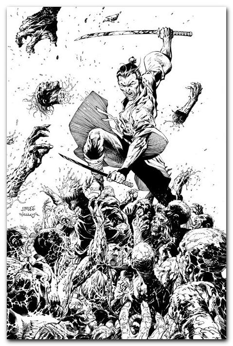 Dead Samurai #8 cover d lee b&w virgin variant