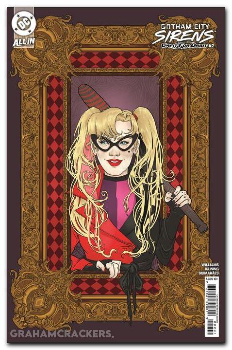 Gotham City Sirens Unfit For Orbit #2 (2025) cover e mask variant
