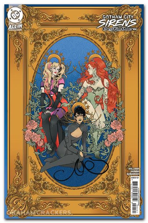 Gotham City Sirens Unfit For Orbit #4 (2025) cover e mask variant