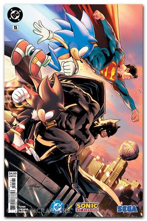 DC X Sonic The Hedgehog #5 (2025) cover b meyer variant