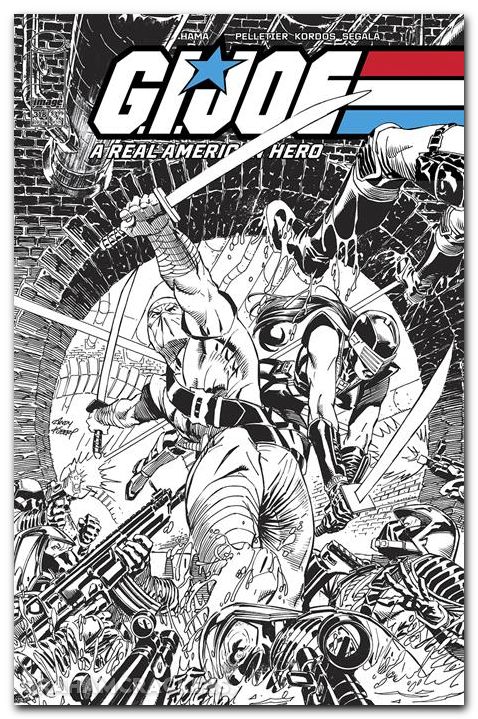 GI Joe A Real American Hero #318 (2023) cover b kubert b&w variant