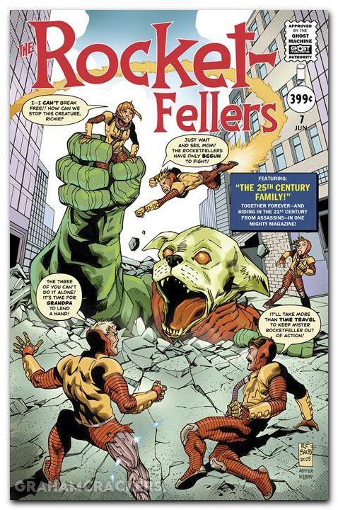 Rocketfellers #7 (2024) cover d bachs fantastic four Hhomage variant