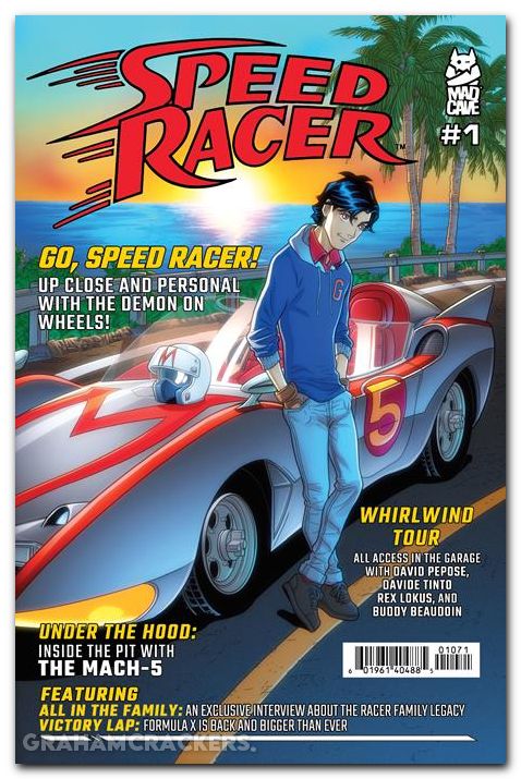 Speed Racer #1 (2025) cover g batista car magazine homage unlockable variant