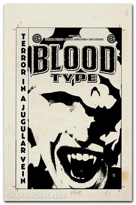 EC Blood Type #2 (2025) cover d sorrentino b&w artist edition variant