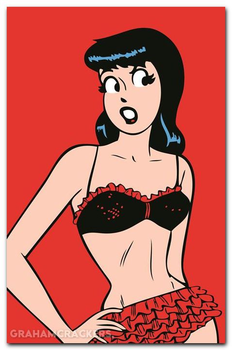 Archie Comics 85th Anniversary Presents Betty And Veronica Swimsuit Special #1 (2026) cover f decarlo veronica pin up red foil variant