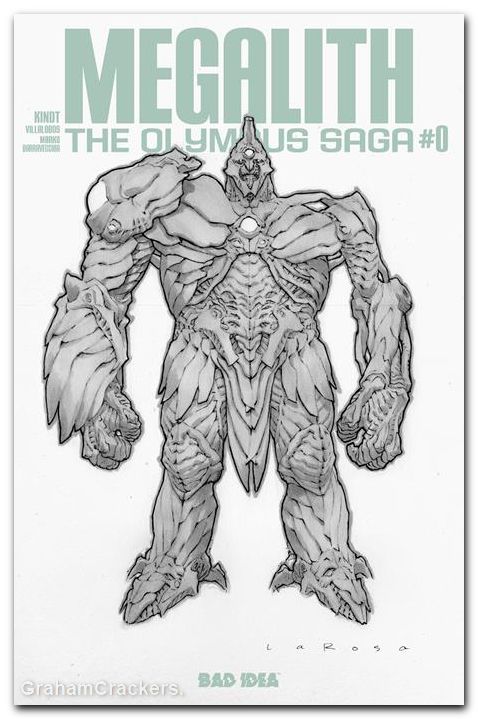 Olympus Saga Megalith #0 (2026) cover e larosa b&w variant