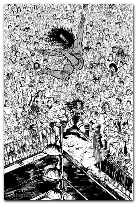 Do A Powerbomb Black And White #1 (2026) cover d johnson variant