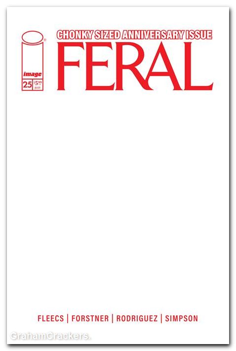 Feral #25 cover e blank variant