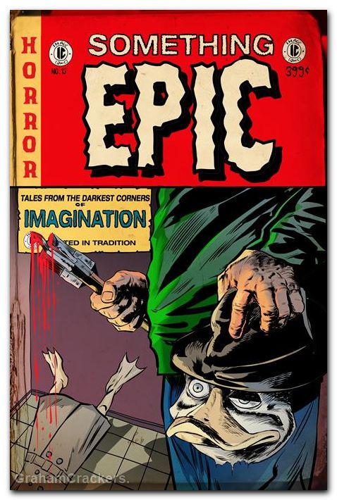 Something Epic #13 cover d kudranski ec horror homage variant