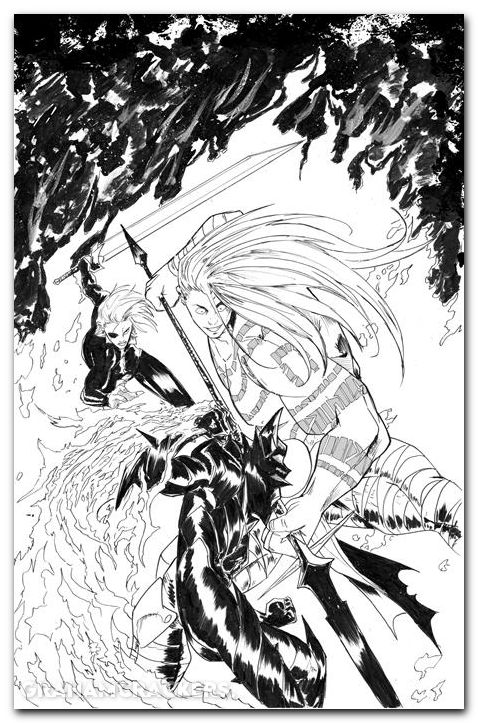 Fireborn #4 (2026) cover c mulholland b&w virgin variant