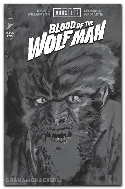 Universal Monsters Blood Of The Wolf Man #2 (2026) cover d phillips b&w classic horror variant