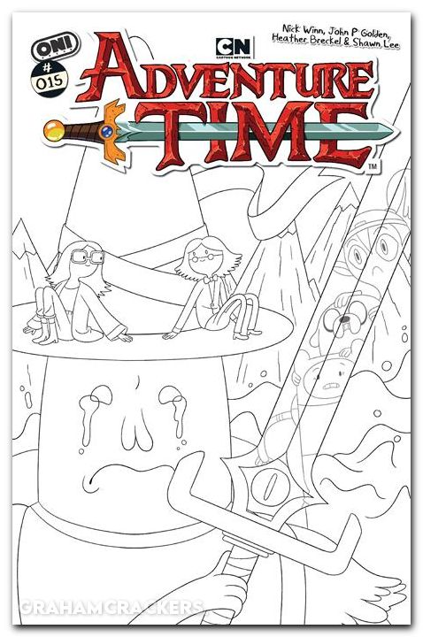 Adventure Time #15 (2025) cover e winn b&w variant