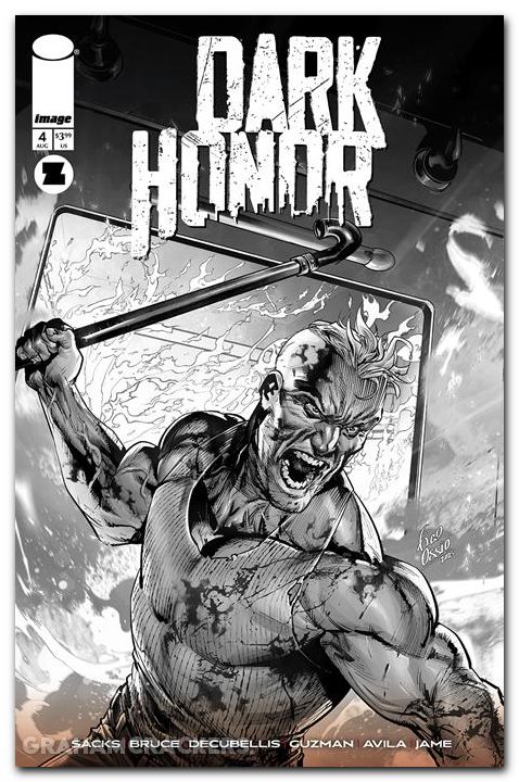 Dark Honor #4 (2025) cover b ossio b&w variant