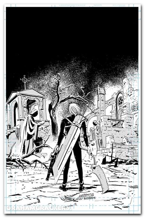 Lost Fantasy #4 cover d diotto b&w virgin variant