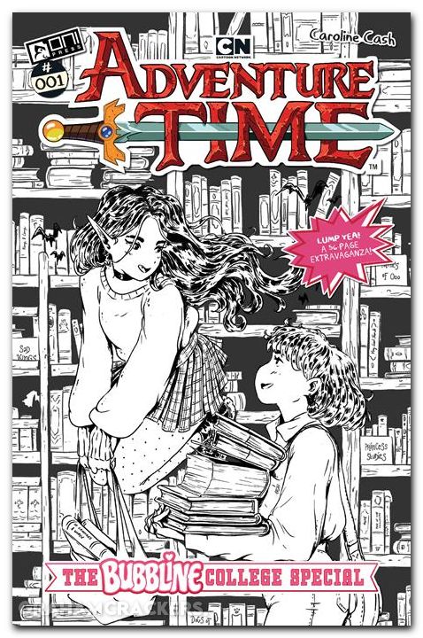 Adventure Time The Bubbline College Special #1 (2025) cover d stawski b&w variant