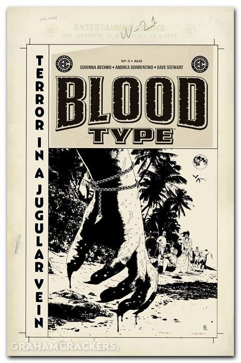 EC Blood Type #3 (2025) cover d sorrentino b&w artist edition variant