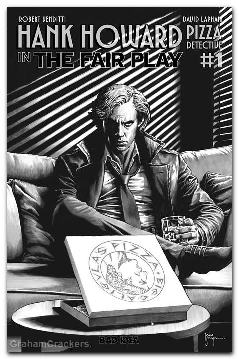 Hank Howard Pizza Detective The Fair Play #1 (2026) cover b suayan noir b&w variant