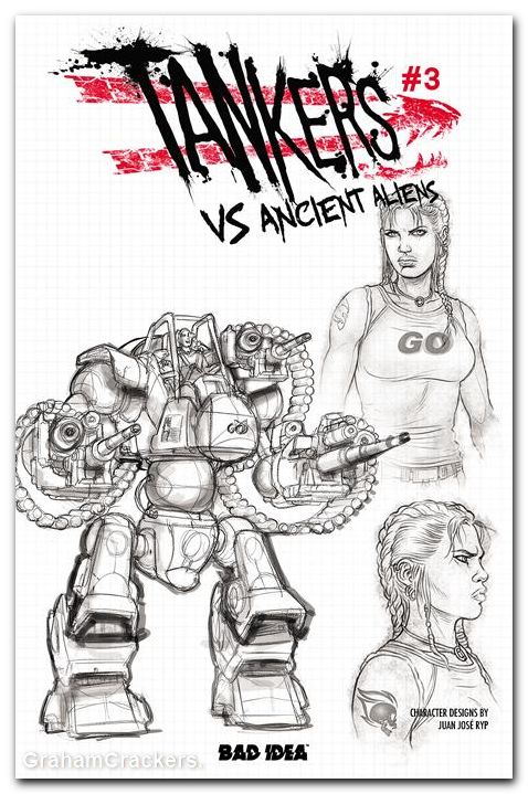 Tankers Vs Ancient Aliens #3 (2026) cover c ryp design variant