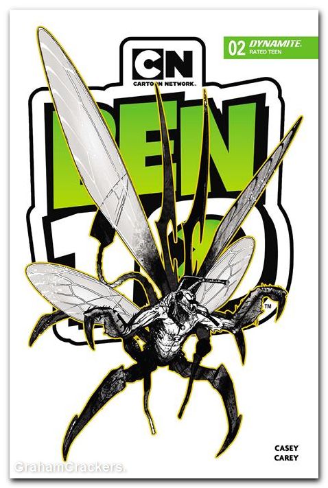 Ben 10 #2 (2026) third print cover b carey b&w variant