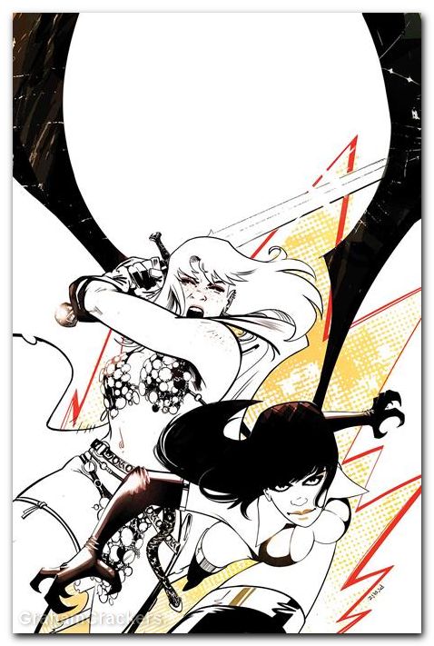 Vampirella Vs Red Sonja Red City #1 (2026) cover m piriz line art virgin variant
