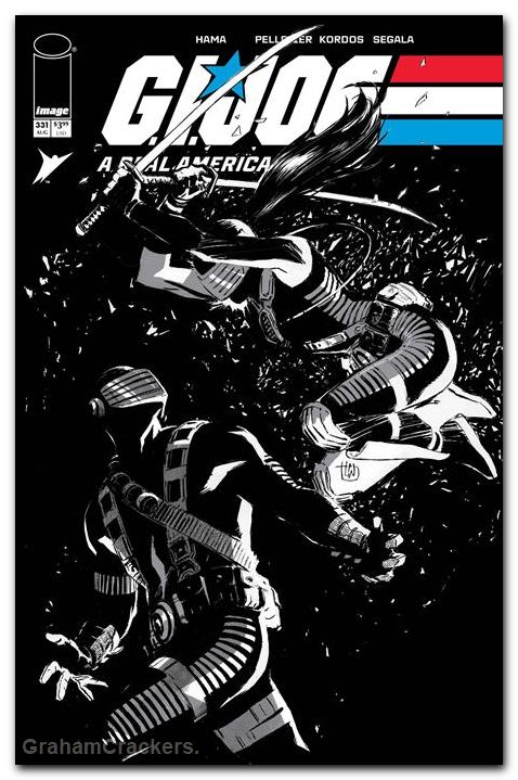 GI Joe A Real American Hero #331 (2023) cover b weeks b&w variant