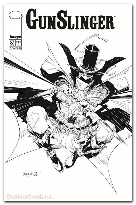 Gunslinger Spawn #57 cover b barberi b&w variant
